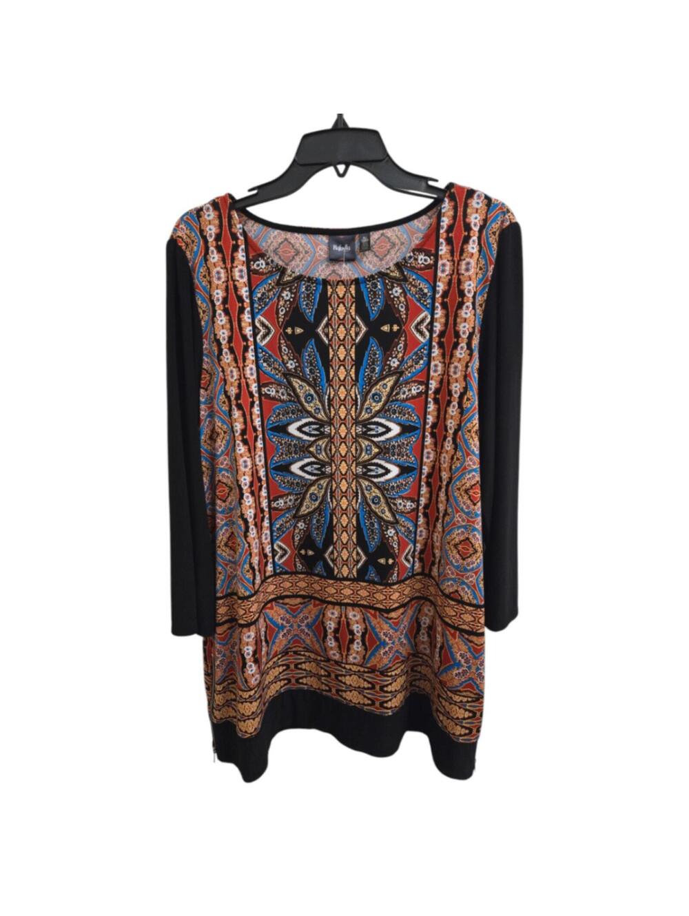 Excellent XL Black patterned Rafaella Dress